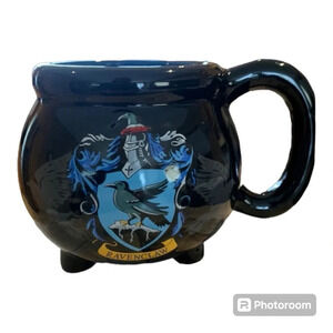Harry Potter House Ravenclaw Crest Cauldron Ceramic 3D Sculpted Mug, 20 oz.